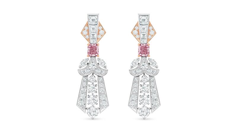 De Beers London Vibrations high jewelry Shimmer earrings