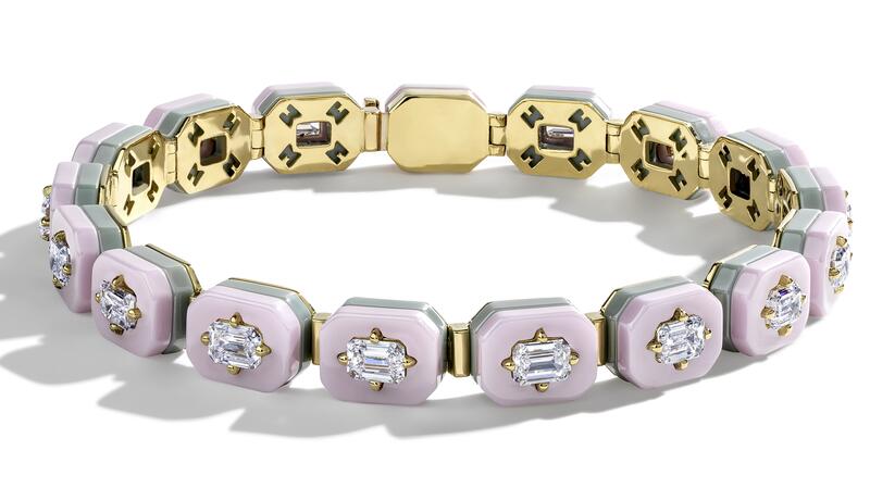 Minty Diamonds tennis bracelet