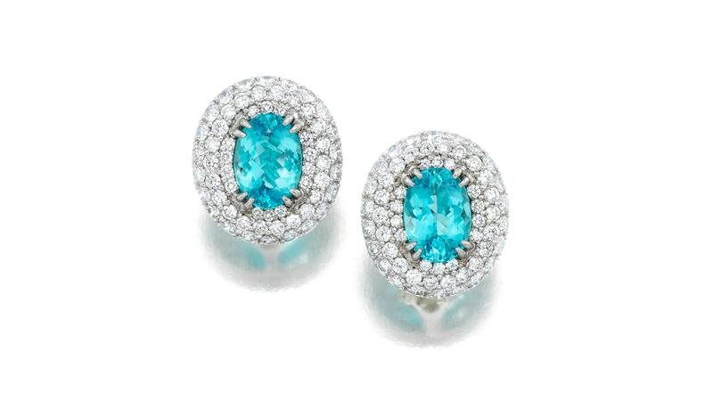 Bonhams Paraíba tourmaline ear clips Slideshow End