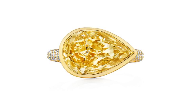 <a href="https://kwiat.com/" target="_blank">Kwiat</a> 18-karat yellow gold, yellow diamond, and colorless diamond ring (price available upon request)