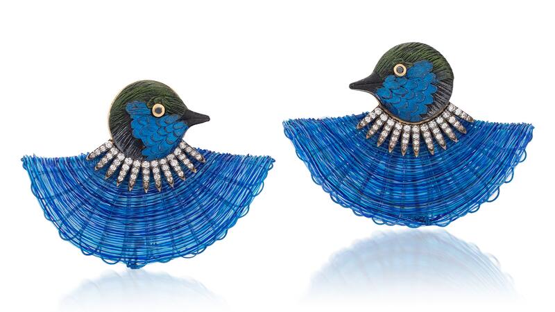 Silvia Furmanovich Ceramic Bird Earrings
