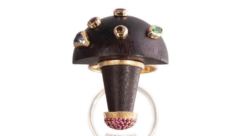 Silvia Furmanovich Brauna Carved Mushroom Ring