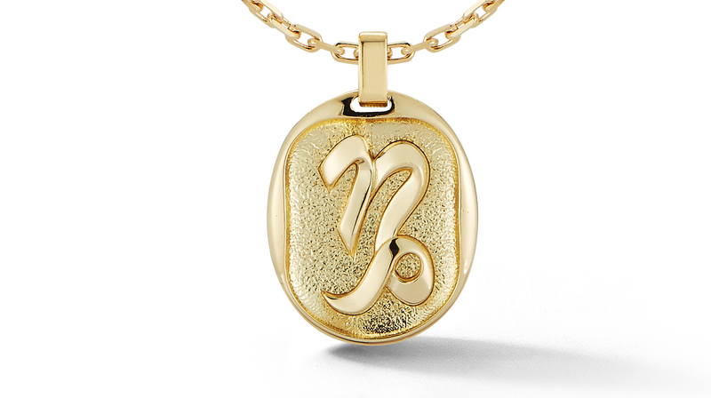 Jemma Wynne “Small Capricorn Necklace” in 18-karat gold ($2,940 for version without diamonds)