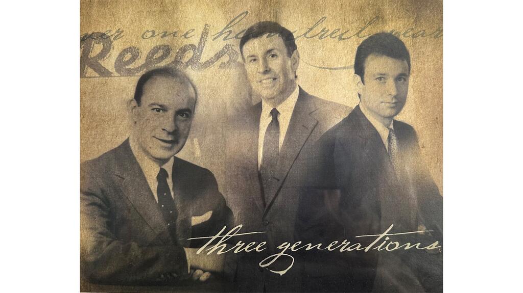 Samuel Zimmer (left), Arnold Zimmer, and Jeffrey Zimmer Reeds Jewelers Zimmer family