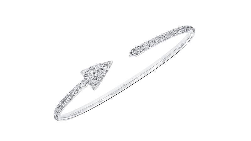 Graff Follow me white gold diamond open bangle