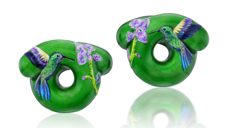 Have a Heart x Cynthia Erivo Bea Bongiasca Green Enamel Hummingbird Tarallo Earrings