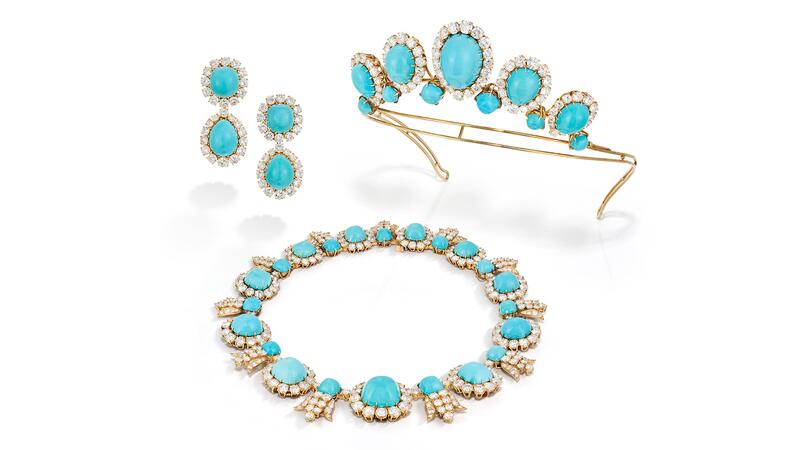 turquoise and diamond Liberté jewelry by Van Cleef & Arpels