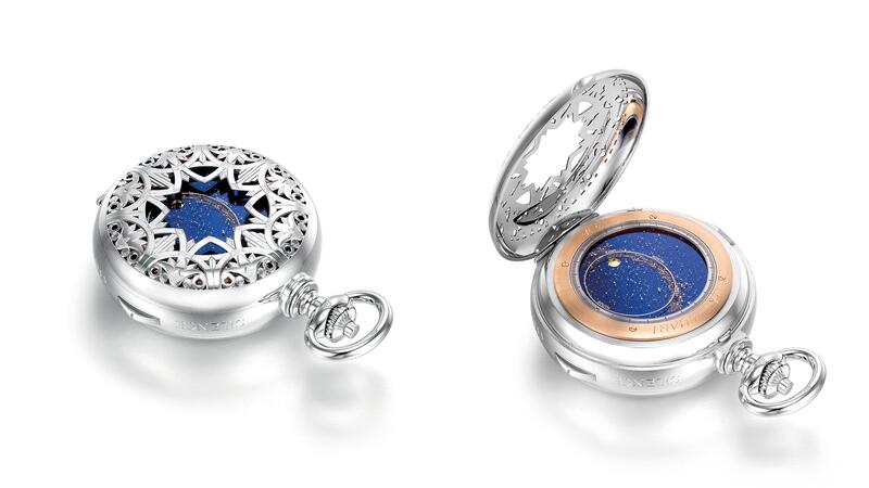 Platinum “Star Caliber 2000” pocket watch back