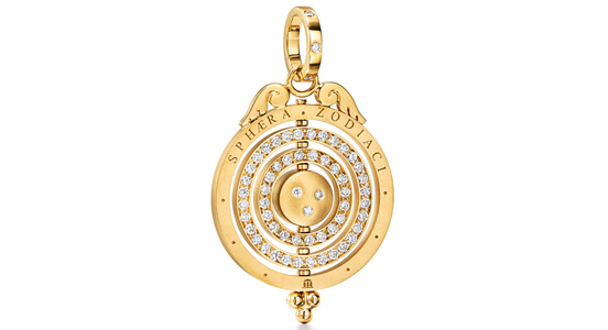 Temple St. Clair 18-karat gold and diamond Triple Orbit Tolomeo pendant ($12,000)