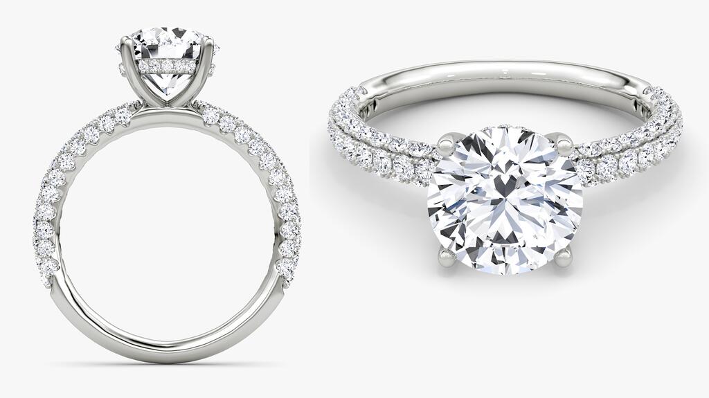 Imagine Bridal engagement ring in 14-karat white gold and 0.63 carats of diamonds in the setting