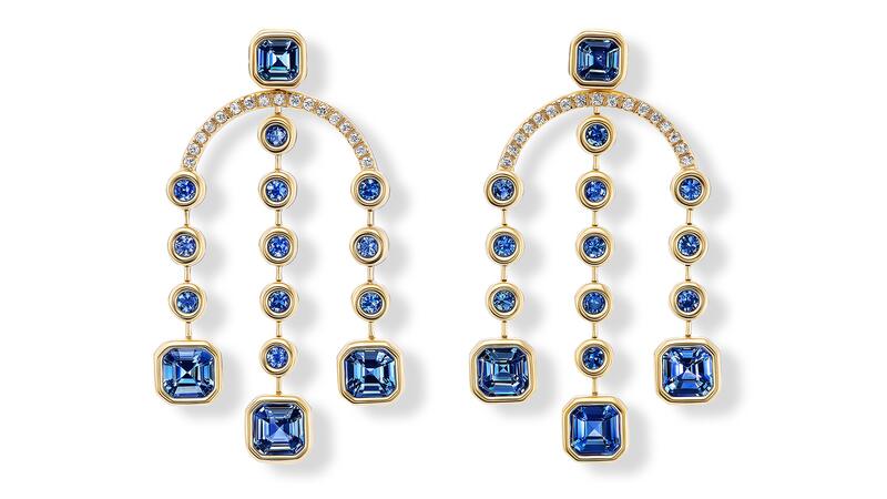 Brent Neale Blue Sapphire Chandelier Earrings