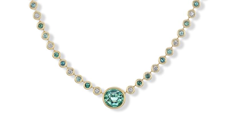 Brent Neale Mint Tourmaline Pillow Necklace