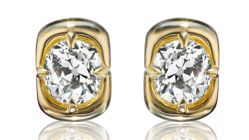 “Nebula Earrings” in 18-karat yellow gold with 2.62 total carats of old mine-cut diamonds ($14,100)