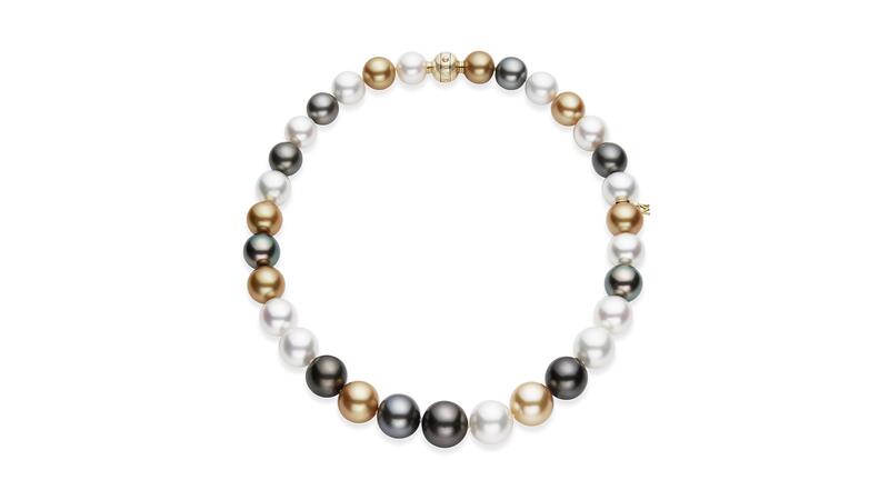 Mikimoto multi-colored South Sea pearl necklace