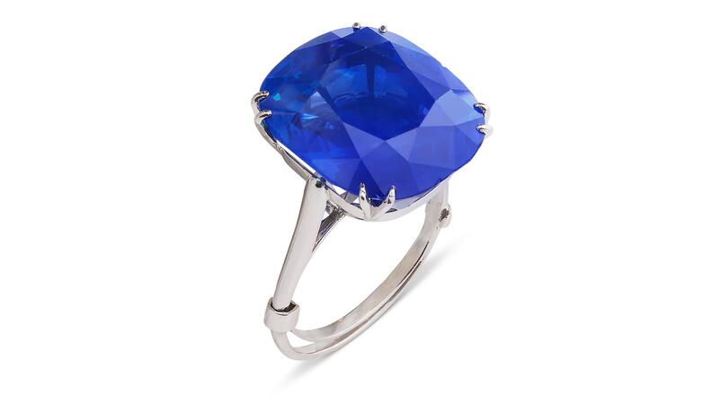 Chaumet blue sapphire ring Christies Geneva