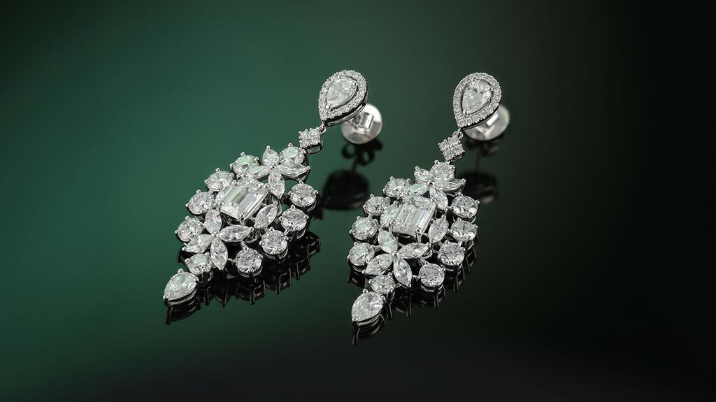 Grown Brilliance lab-grown diamond Jaipur Earrings