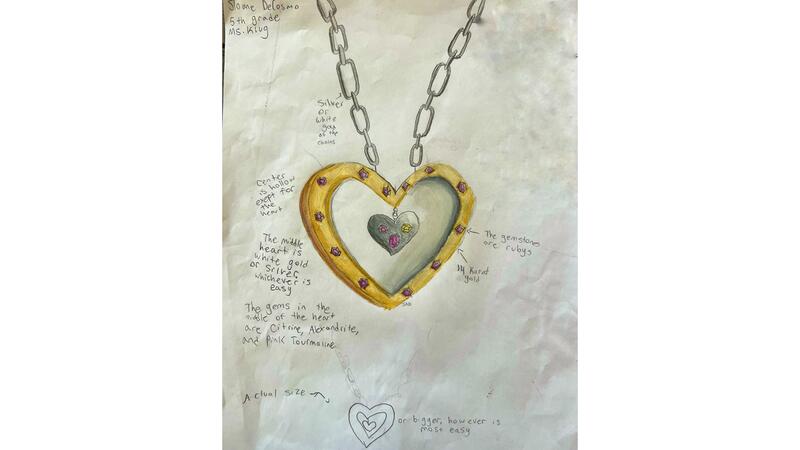 Zachary's Mother's Day Jewelry Design Contest sketch