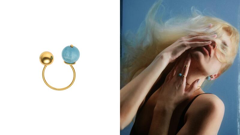 Guzema celestial blue ring
