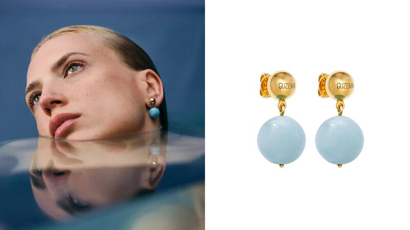 Guzema celestial blue earrings