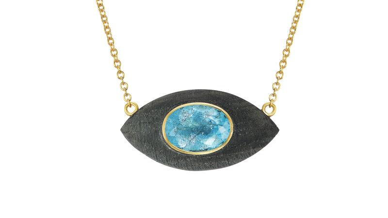 Ophelia Eve Bog Oak Mega Eye Necklace