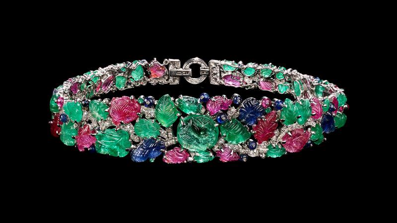 Cartier Mountbatten Bandeau in Tutti Frutti in V&A Exhibition