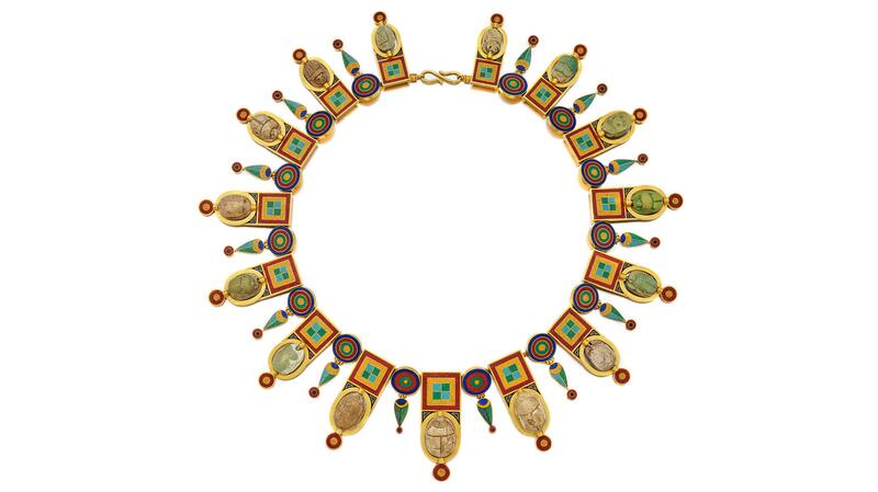 However, this Egyptian Revival necklace from the Italian jewelry house did not sell.
