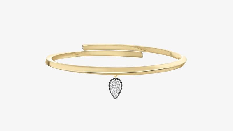 Jessica McCormack Orbit Pear-Shaped Diamond Arm Bangle
