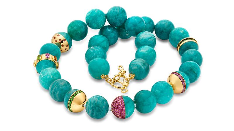 Edina Kiss Amazonite Bead Necklace