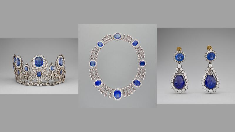 Sapphire jewelry stolen from the Louvre