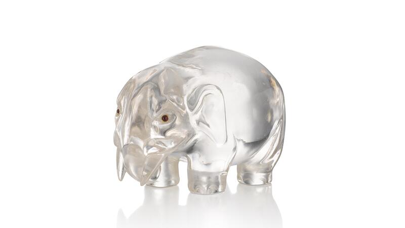 Fabergé rock crystal elephant