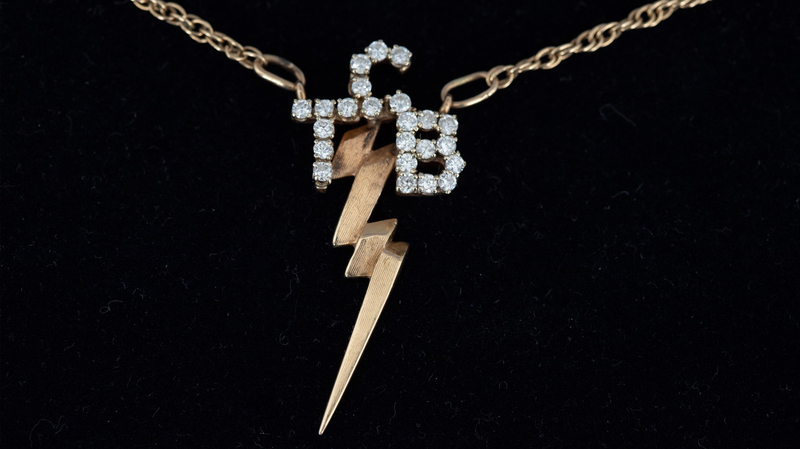 This “TCB” necklace Elvis gave to Denver police officer Ron Pietrafeso sold for $150,000. TCB stands for “Taking Care of Business,” one of The King’s mantras. (Photo courtesy Kruse GWS Auctions)