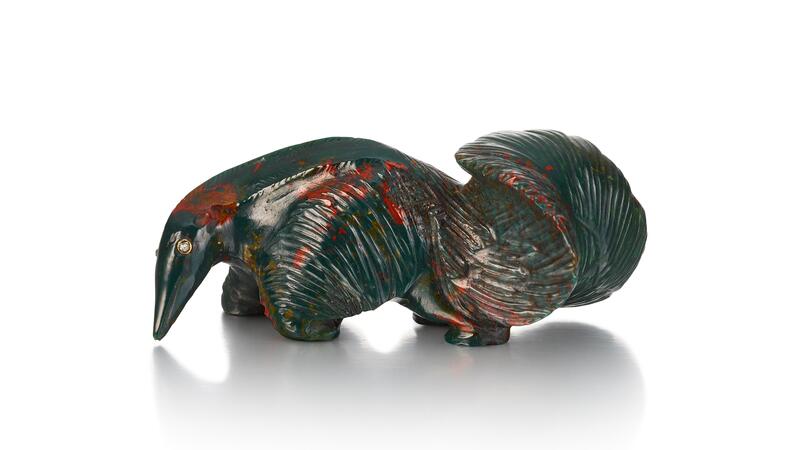 Fabergé jeweled bloodstone anteater