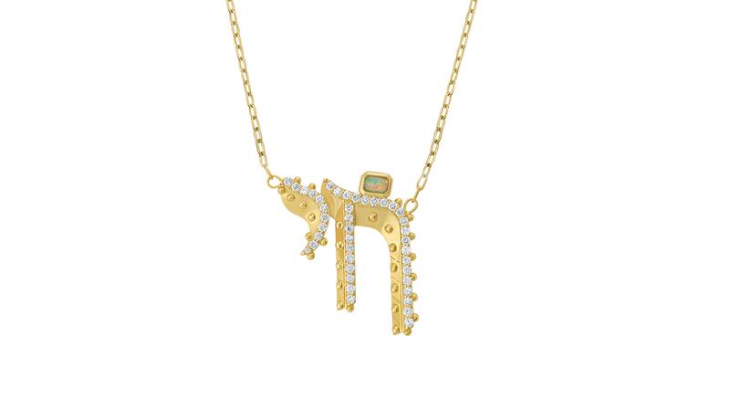 Lionheart Chai Opal Charm Necklace