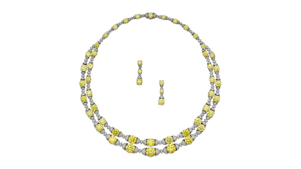 Asprey yellow diamond necklace