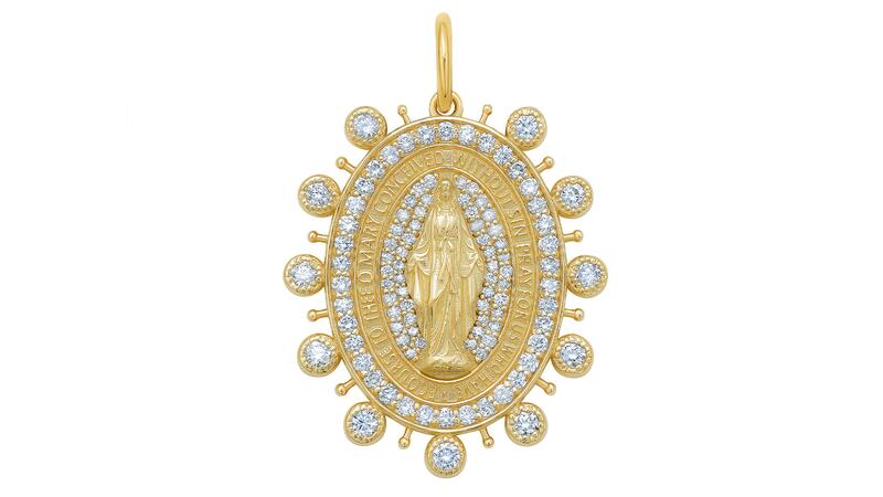 Lionheart Miraculous Medal Diamonds Pendant