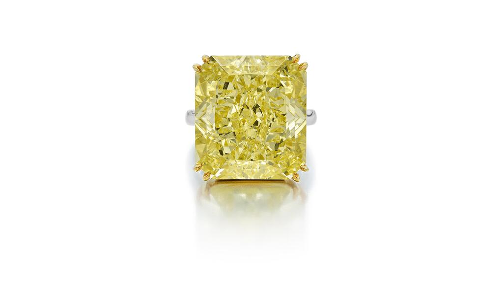 Yellow diamond ring