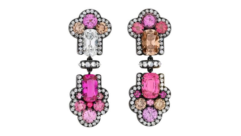 JAR multi gem pink earrings