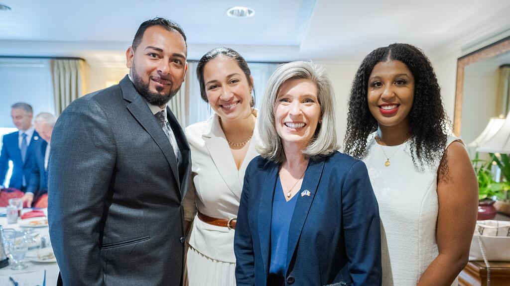 Isreal Morales, Constance Polamalu, Trish Carruth, US Iowa Senator Joni Ernst