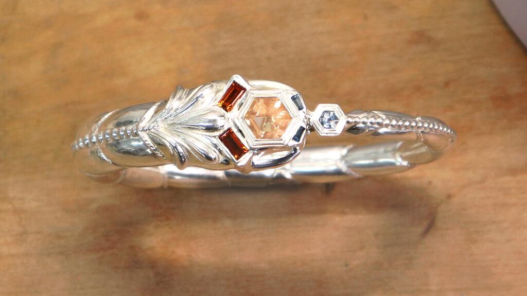 David Thorp of Mercurius Jewelry created this bracelet available for purchase through Columbia Gem House's auction.