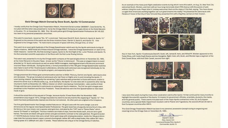 Dave Scott Letter of Authenticity