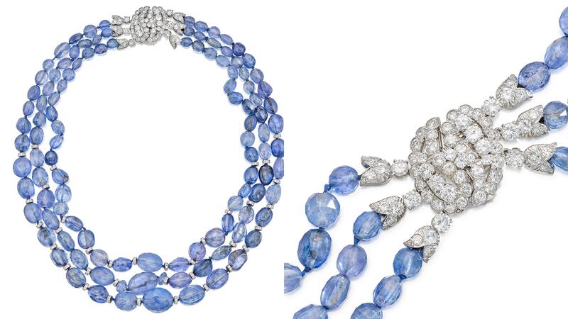 Constance “Connie” Barber Mellon’s David Webb sapphire necklace