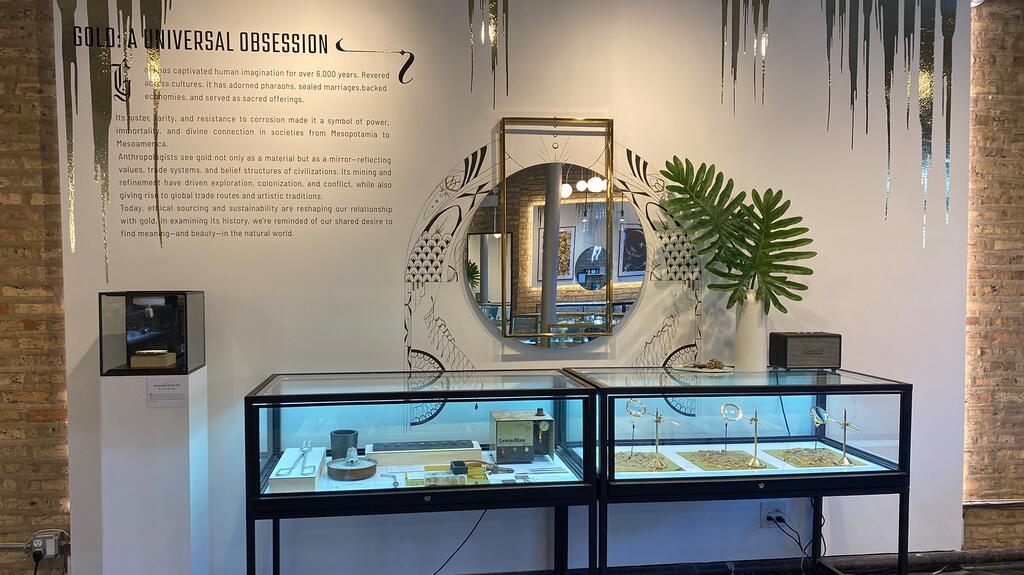 To coincide with the launch of “AU79,” Langhoff put together a small exhibition on the history and uses of gold. The exhibition will remain up at her store, Adornment + Theory, through the summer. Adornment + Theory gold exhibition