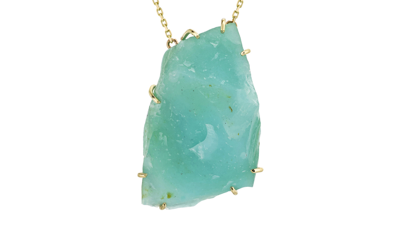 “Raw Opal Pendant” with opal in 18-karat yellow gold ($2,800)