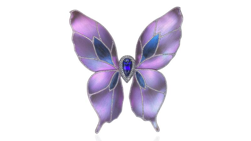 Saboo Elemento Titanium Twilight Brooch