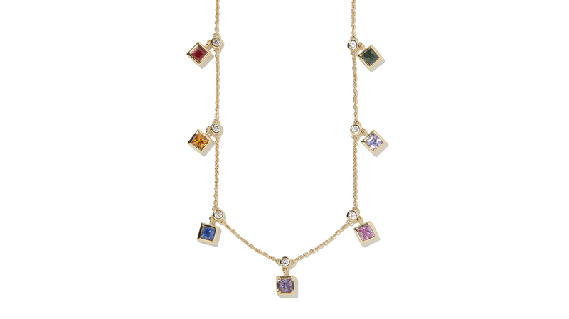 Milamore multicolor sapphire and diamond necklace in 18-karat gold ($5,200)
