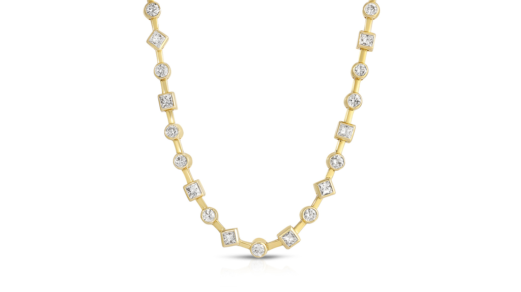 A gold and diamond necklace from Nancy Newberg