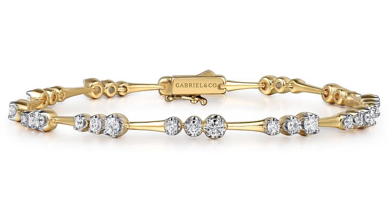 Gabriel & Co. Graduated Diamond Station Tennis Bracelet