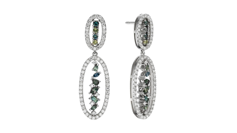 “The Royal Earrings” are set with sapphire and diamond in 18-karat gold ($39,000)