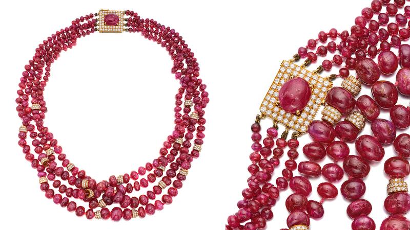 Constance “Connie” Barber Mellon’s David Webb ruby necklace