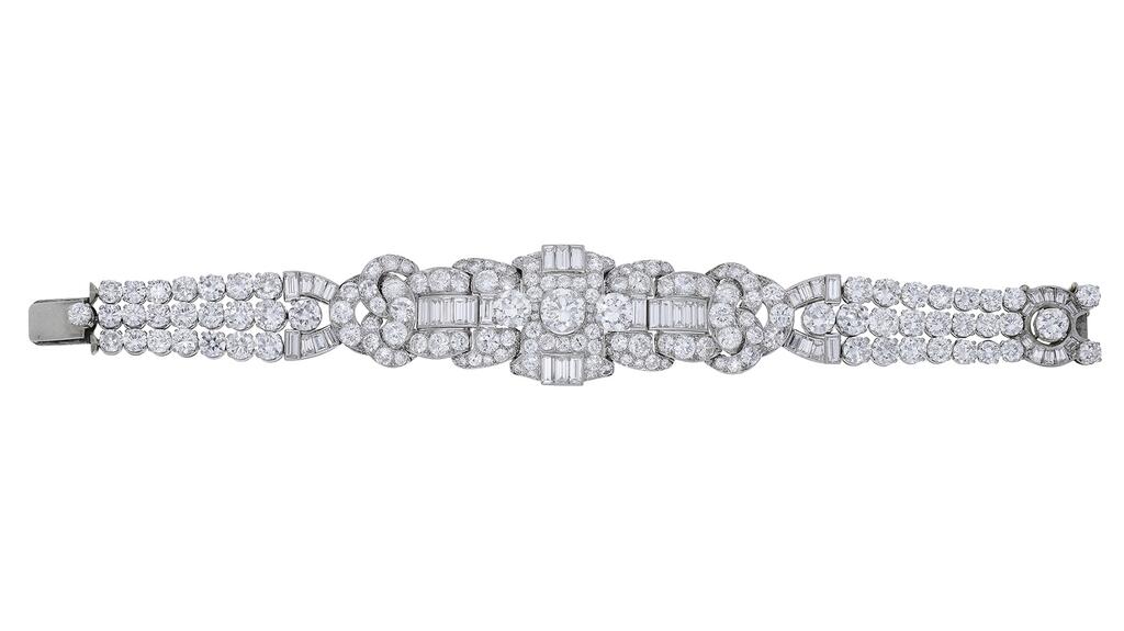 Diamond and platinum bracelet